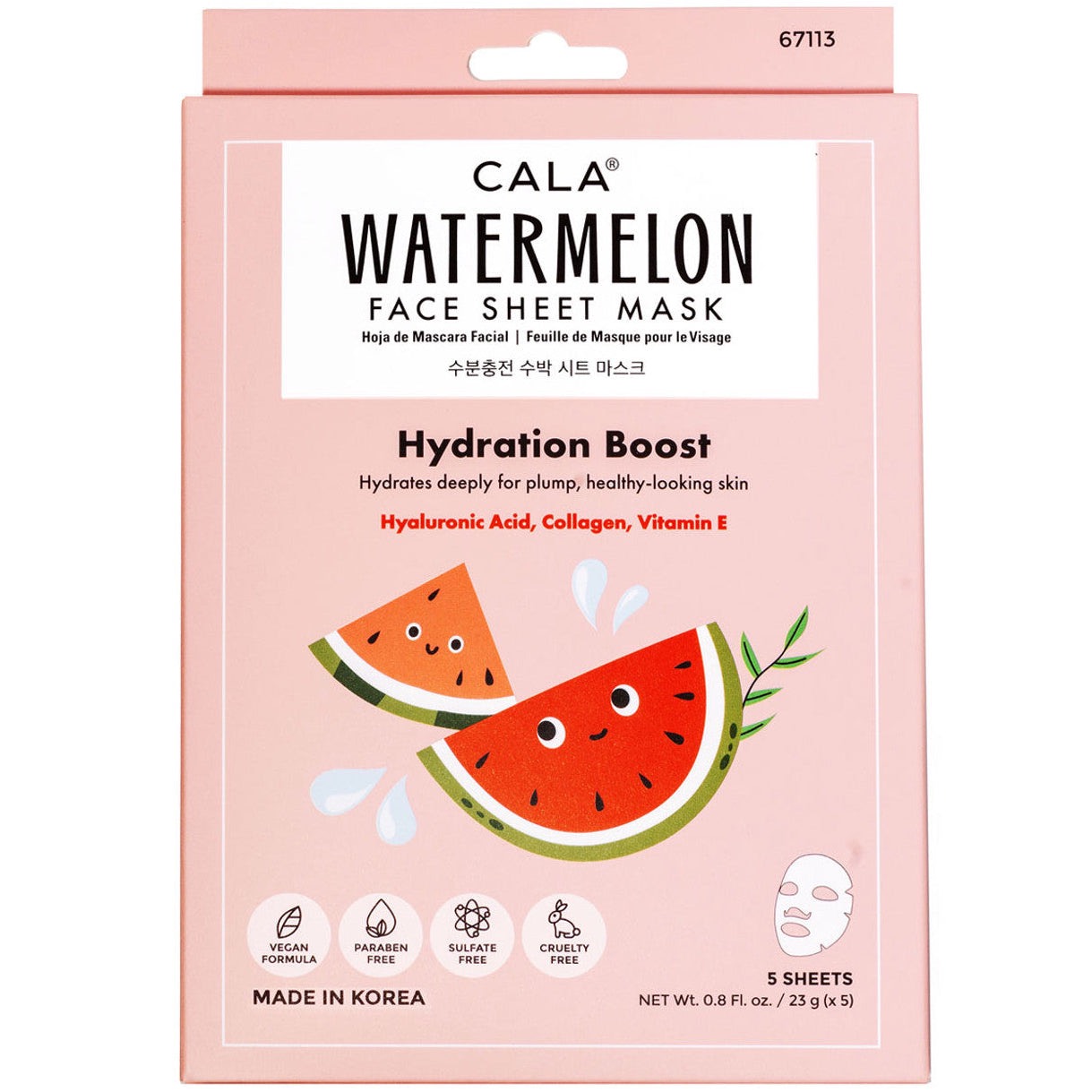 CALA Watermelon Face Sheet Mask