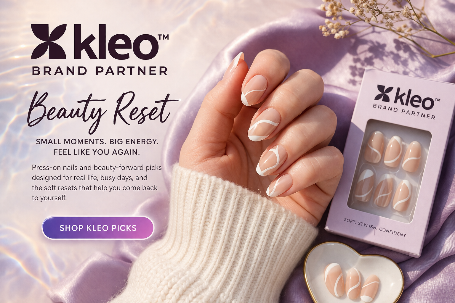 Shop Kleo Kolor press-on nails NeuroVibe Beauty Reset