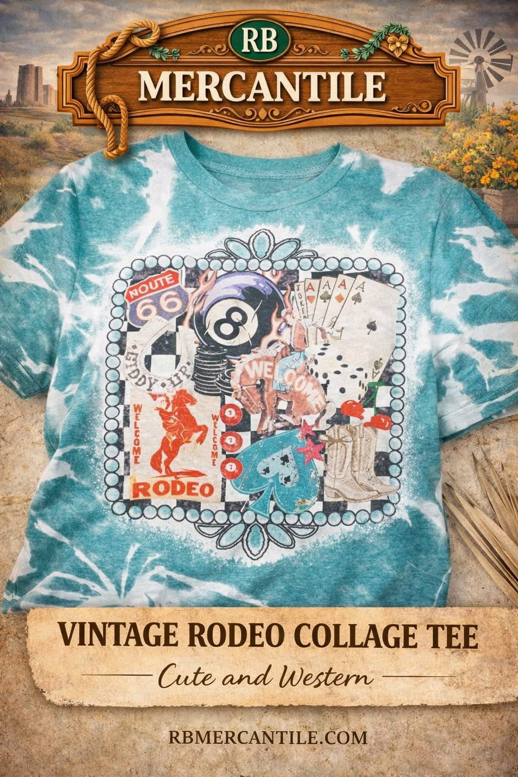 Vintage Rodeo collage tee