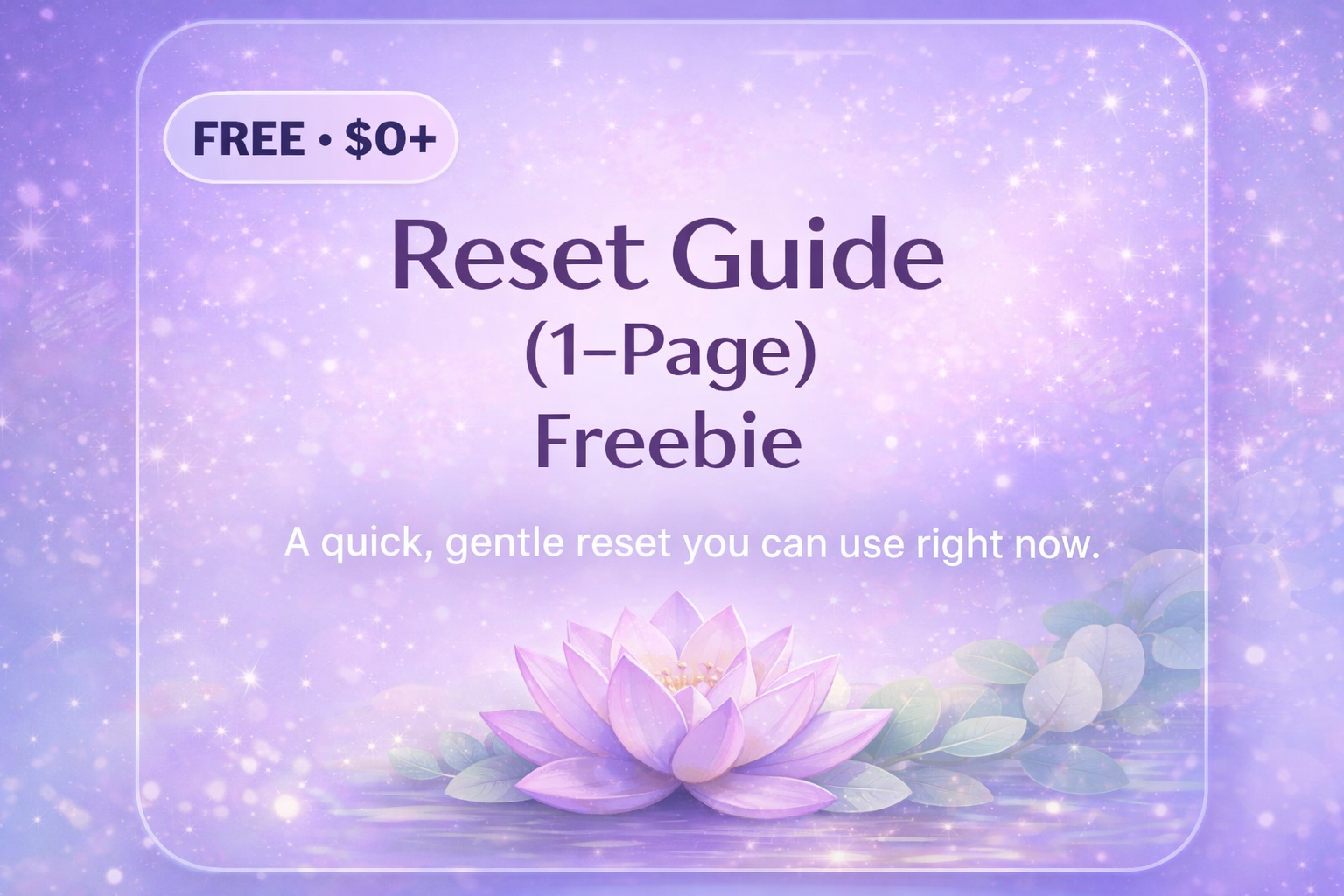 Reset Guide 1-Page Freebie Cover